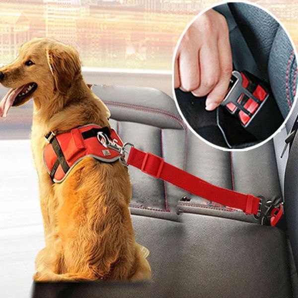 

dog car seat covers collar leash belt pet products harness solid safety clip