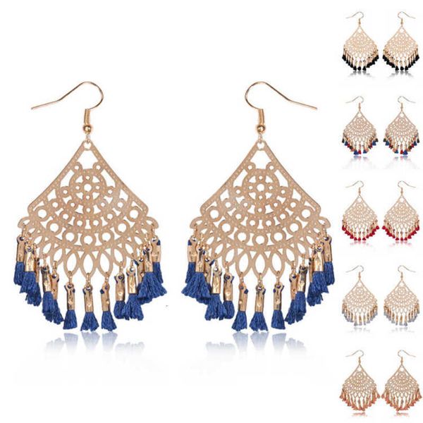 

earring tassel computer laser thin earrings, Golden