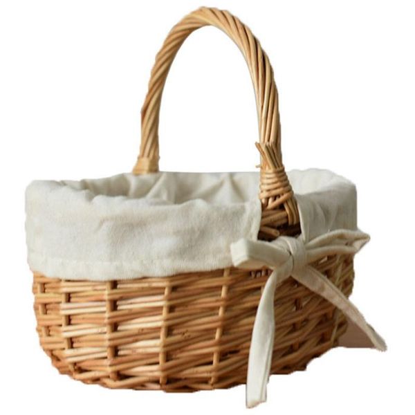 

storage baskets wicker flower basket portable picnic mini woven vegetable
