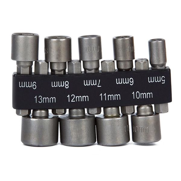 

hand tools 9pcs 5-13mm hexagon nut driver drill bit socket screwdriver wrench set for electric handle no magnetic