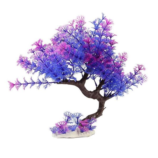 

decorations purple curved tree ornament aquarium fake accessories decoration fish tank
