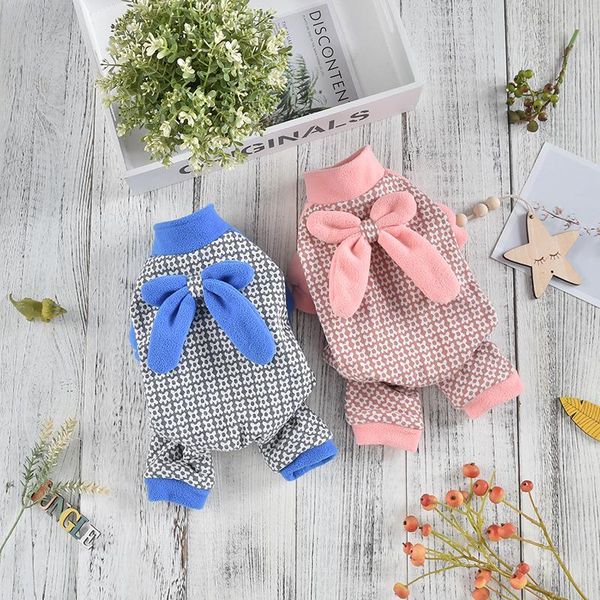 

dog apparel winter costume warm jumpsuit small dogs clothing pet cute bowknot outfit shih tzu poodle bichon schnauzer