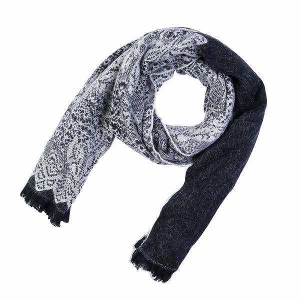 

scarves womens winter warm tassel scarf comfortable soft muffler fashion accessories 65x190cm, Blue;gray