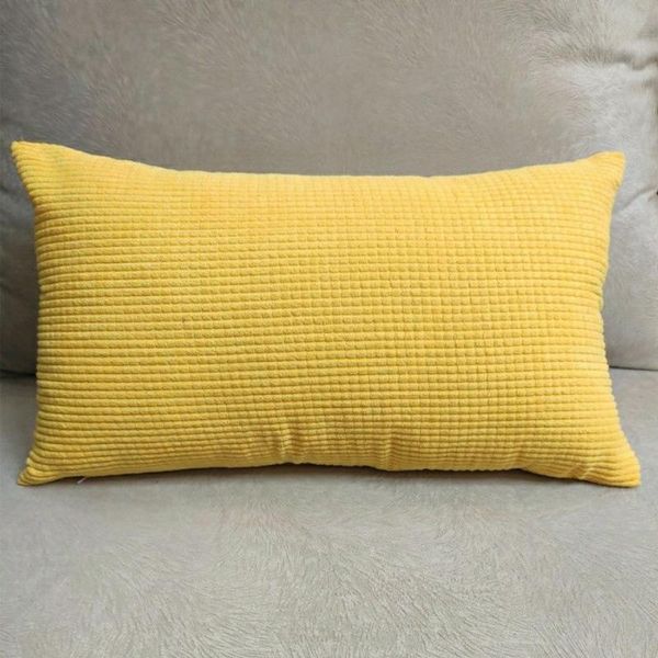 

pillow case professional solid color corn velvet sofa waist cover rectangular chair backrest back bedside without cushion core