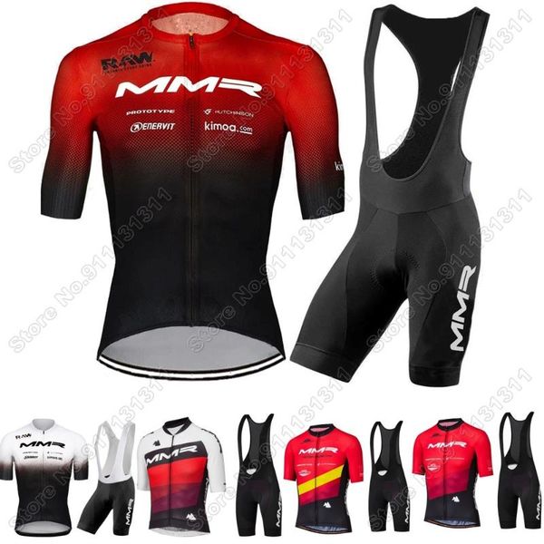 

racing sets 2021 mmr cycling clothing men jersey set race road bike shirts suit mtb bicycle bib shorts ropa ciclismo maillot, Black;blue