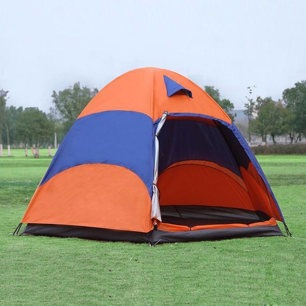 

outdoor 5-8 persons big large tent sunshade double layer sun shelter rainproof anti-uv shed camping hiking travel tents and shelters