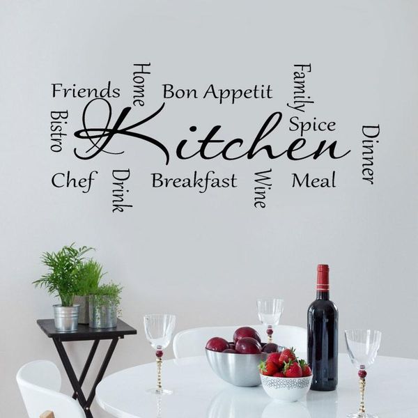 

wall stickers kitchen words dinner wine bon appetit sticker quotes decals modern art home decor kichen murals removable p648