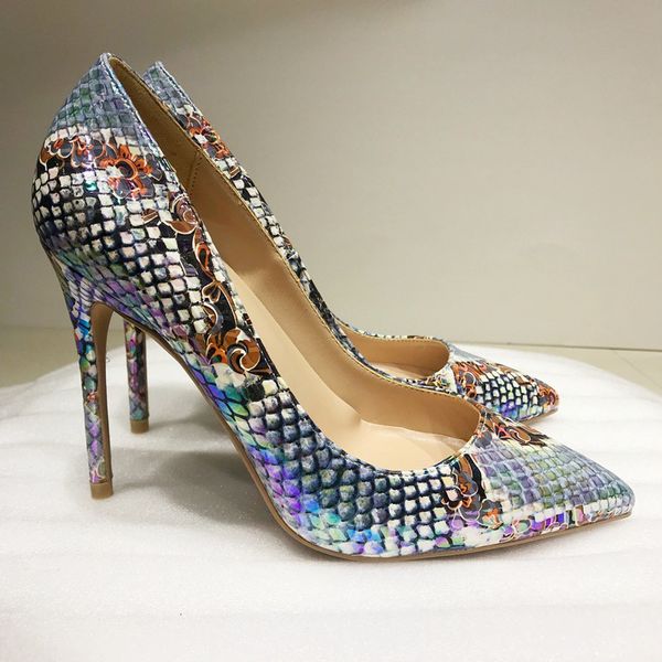 

dress shoes noennamwomen super 12cm high heel slim pointed toe heels in part 10cm 8cm fashion snake zapatos45 yards ints, Black