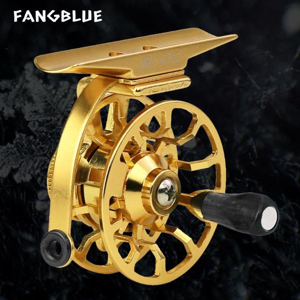 

ice fishing reel golden full metal cnc-machined wheel aluminum alloy ultra-light tackle accessories tools baitcasting reels