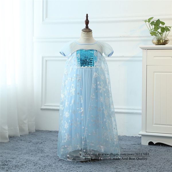 

2021 pretty princess sequins lace square flower girl dresses short sleeve girls pageant gown communion for wedding formal party f11, White;blue