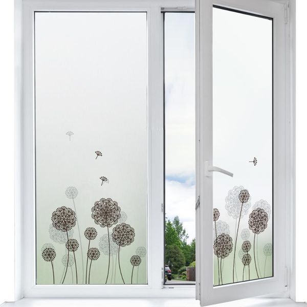 

window stickers frosted glass film dandelion pattern sticker for privacy protection bedroom home decorative