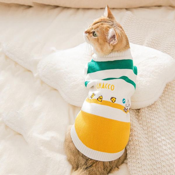 

cat costumes color sweater dog clothes thin clothing kitten knitwear small clothes.