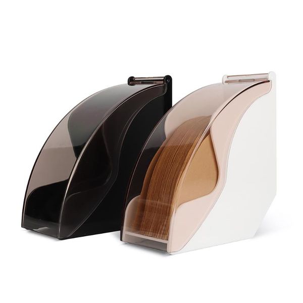 

coffee filters acrylic v-shaped filter box paper holder shop v60 fan dustproof storage universal
