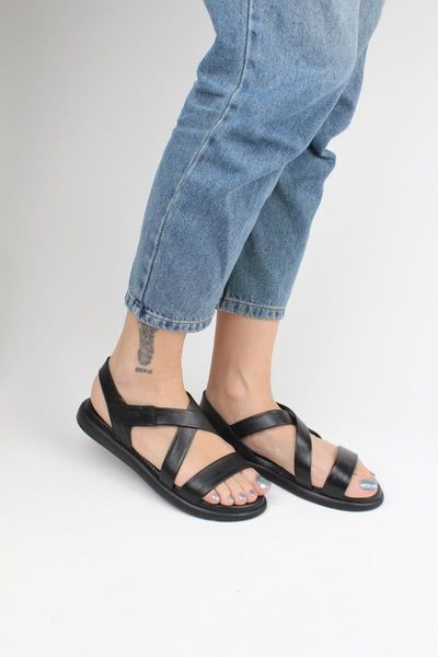

sandals collection genuine leather casual women 's season black color