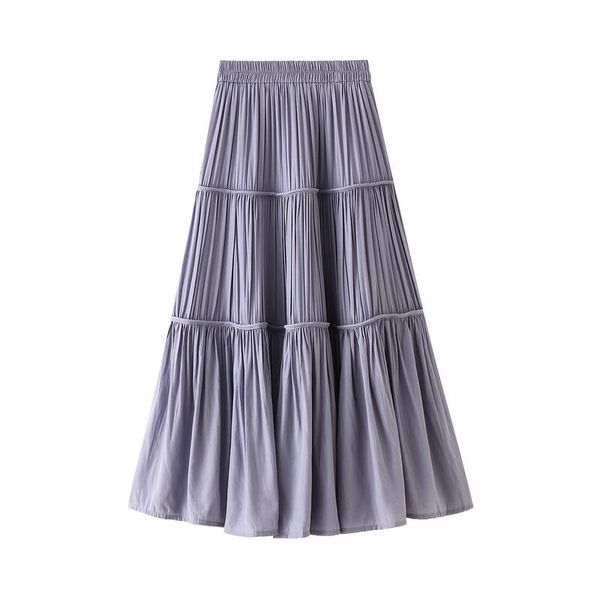 

ins spring fashion women skirts summer cotton long #2031, Black