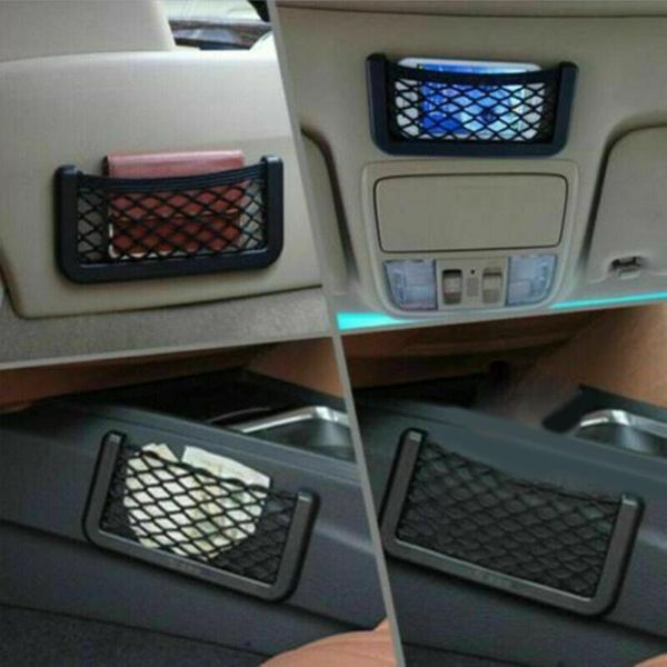 

car organizer pocket storage net bags black replaces universal 3pcs/kit accessories seat side back