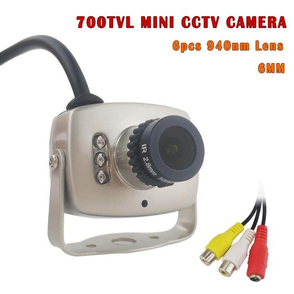 

analog camera surveillance home indoor audio mic cctv 6pcs 940nm ir day night small av cameras ip