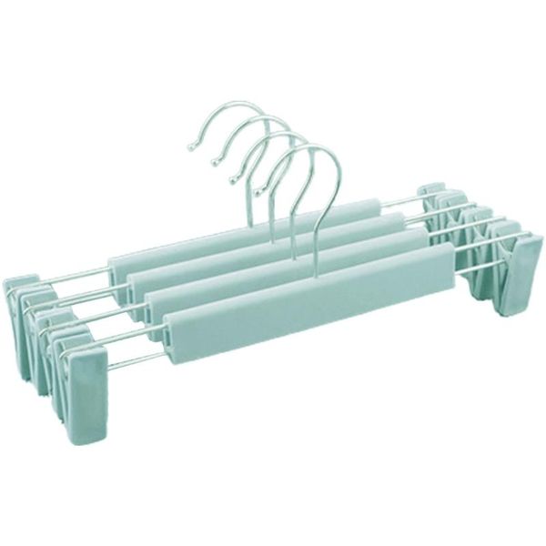 

hangers & racks 10pcs metal clothes with non-slip plastic clips pants hanging hook rack