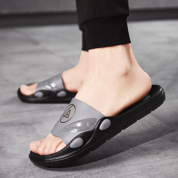 

slippers 2021 summer men's slides sale beach slipper sandals 5 colors mens, Black