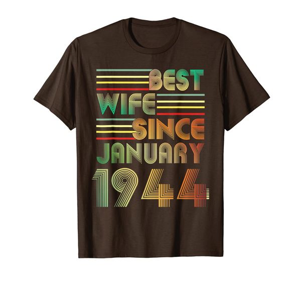 

january 76th wedding anniversary for her 76 yrs wife t-shirt, White;black