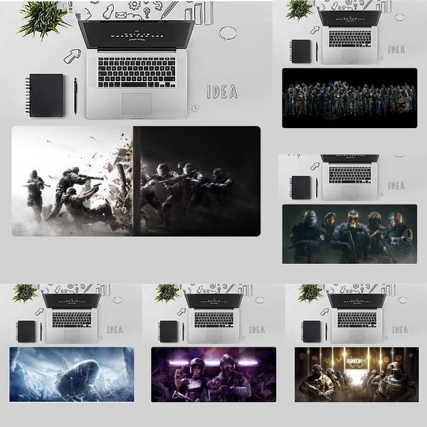 

mouse pads & wrist rests rainbox six siege rubber gaming mousepad desk mat table protect game office work pad non-slip lapcushion