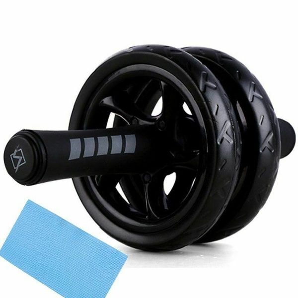 

keep fit wheels no noise abdominal wheel ab roller with mat for exercise muscle hip trainer fitness equipment 2 colors box training