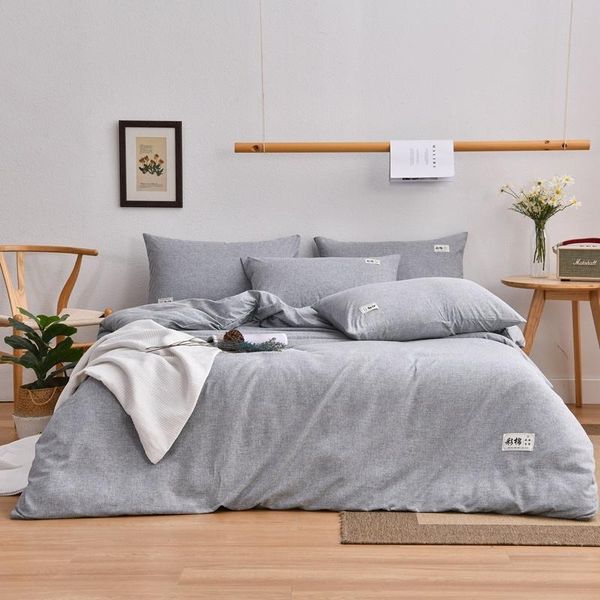 

bedding sets michiko soft solid color set 2021 cotton four piece