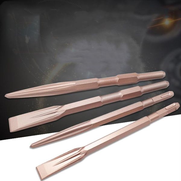 

hand & power tool accessories rose gold chisel set point groove gouge flat chisels electric hammer concrete/brick/wall/tile slotting drillin