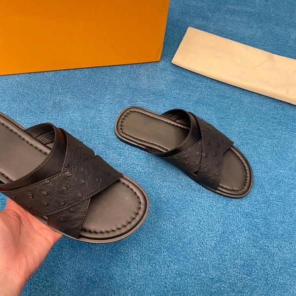 

2021 men true leather shoes grind arenaceous leisure and business dual purpose size 38-45 shoess comfortable slippers, Red;white