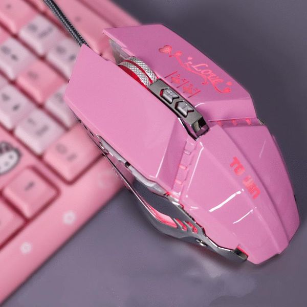 

mice usb wired gaming mouse metal mechanical macro programming computer 3500 dpi 4 color breathing light 2
