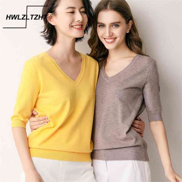 

hwlzltzht knit loose women's shirt autumn cashmere sweater cotton shirt plus size t-shirts casual ladies t shirt 210401, White