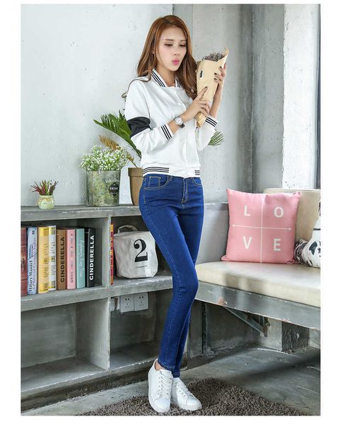 

women's jeans jeans women waist trousers fashion wild slim i5hu, Blue