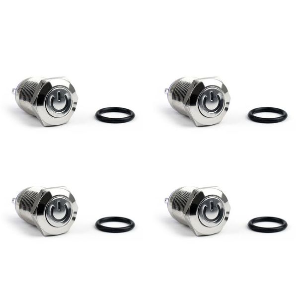 

smart home control artudatech 4pcs 4 pin 12mm blue green red led light metal push button momentary switch waterproof 3v