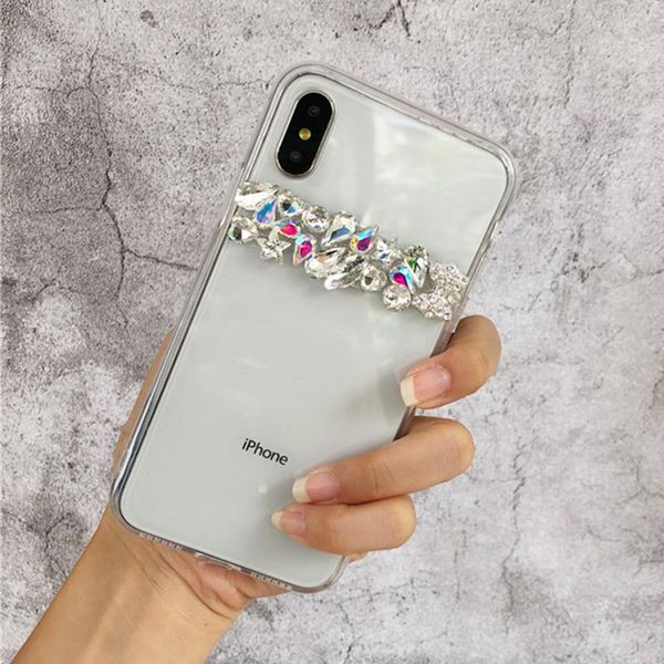 

for galaxy s21 s20 fe note 20 s10 5g s10e s8 s9 plus case luxury bling rhinestone diamond crystal soft transparent cover cell phone cases