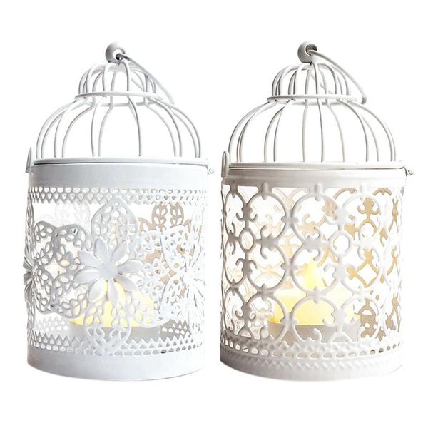

candle holders 2 pcs birdcage metal vintage lanterns decorative tealight holder centerpieces for table wedding indoor outdoor party