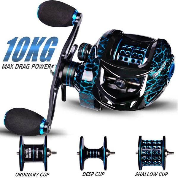 

baitcasting reels proberos shallow cup reinforced reel 7.2:1 10kg max drag fishing high speed deep line