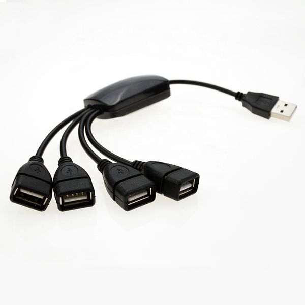 Высокоскоростный 4 -порт USB 2.0 Адаптер кабеля кабеля сплиттеров для ПК для ноутбука на рабочем столе