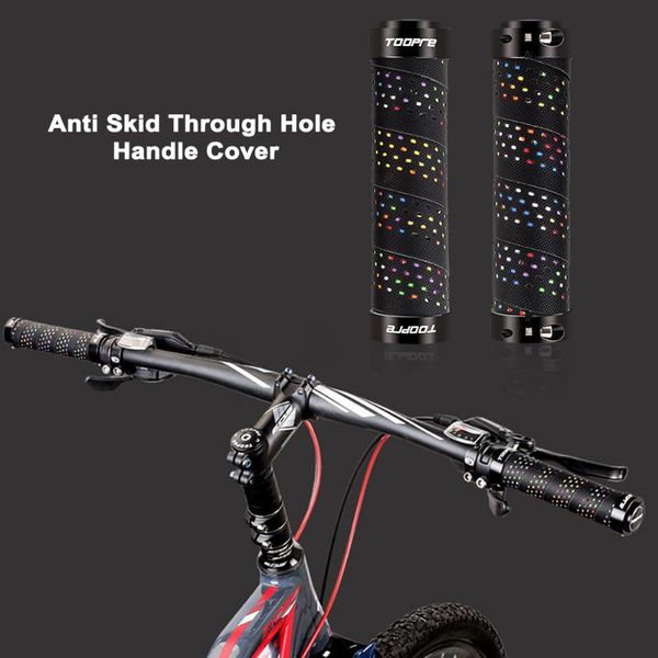 

bike handlebars &components 1 pair bicycle handlebar cover grips soft anti-skid cycling mtb mountain road lock handle with end plugs