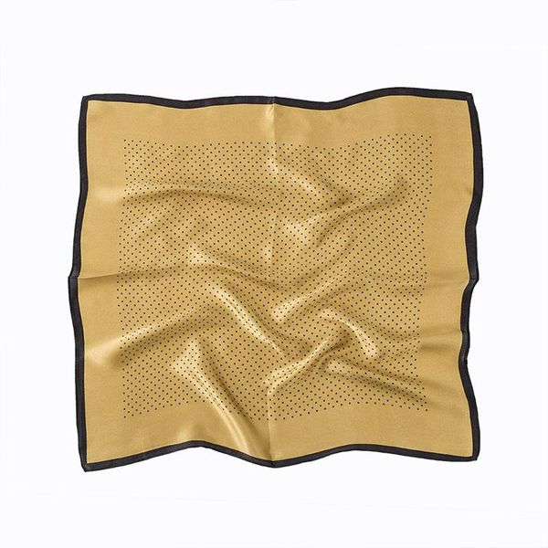 

women's silk neckerchief dot pure color printing head scarves female retro temperament neck protection decorate wrist towel, Blue;gray