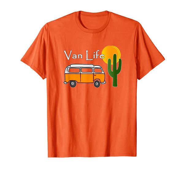 

van life - vintage bus camper van in desert t-shirt, White;black