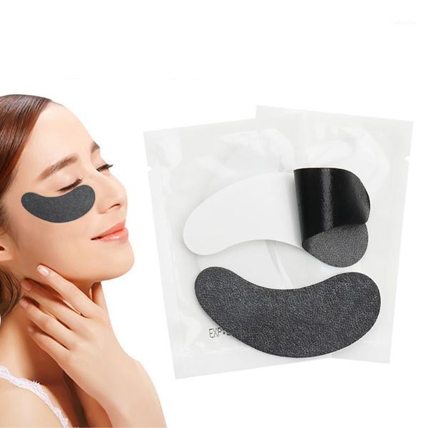 

50pairs/bag eyelash extension eye lash patch tools gel pads black wraps sticker tips paper patches home make up1