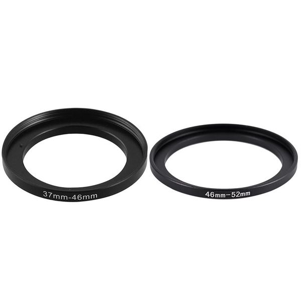 

pcs camera replacement metal step up filter ring adapter 37mm-46mm & 46mm-52mm lens adapters mounts