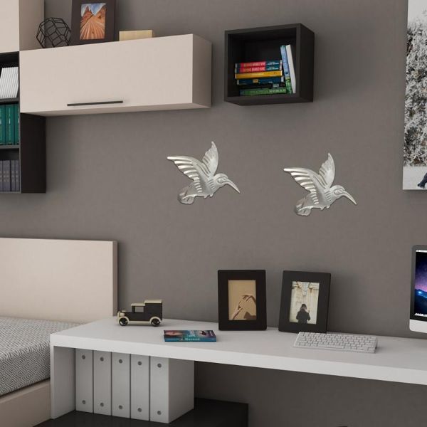 

decorative objects & figurines 2pcs iron art hummingbird bird ornament home living room bedroom decoration