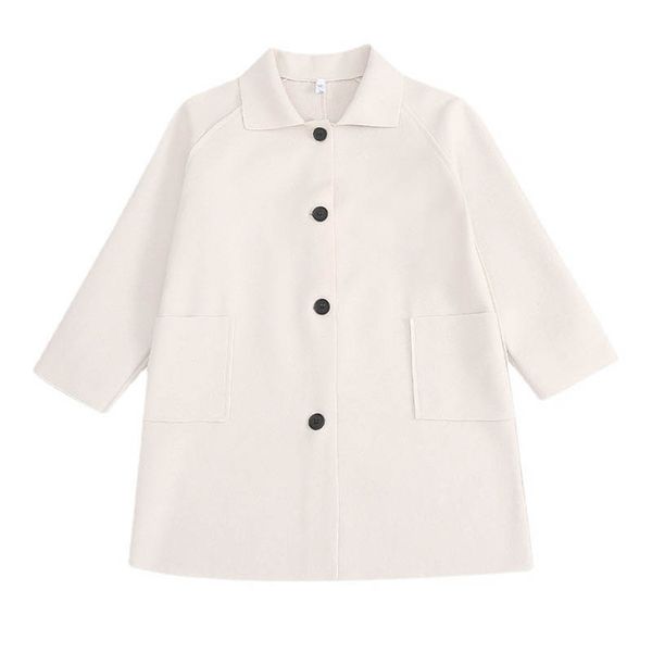 

girls woolen overcoat kids coat long outfits children outwear clothes wear autumn winter childrens clothing wool fashion b9153, Blue;gray