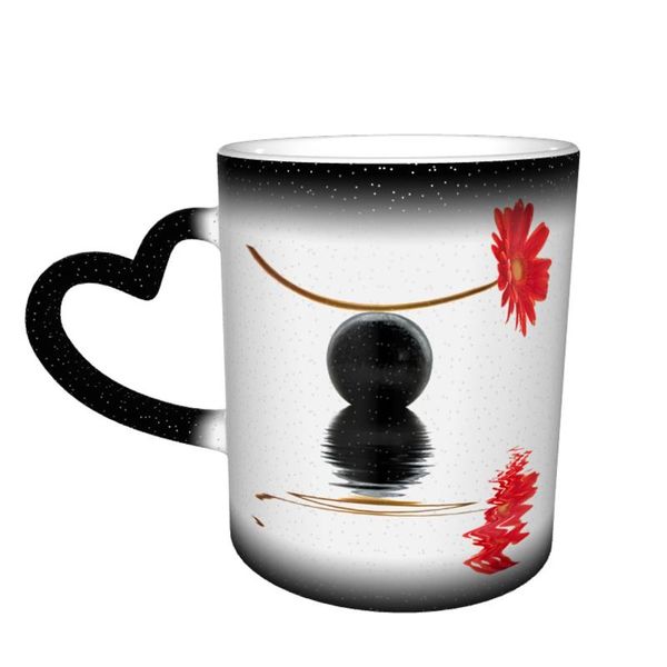 

mugs flowers mug vintage porcelain gift the changes color cups