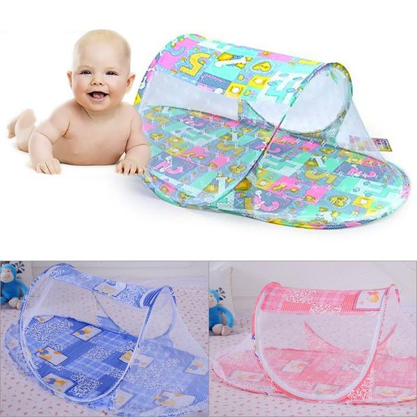 

1pcs portable foldable baby mosquito tent fashion durable cute travel infant bed net instant crib tool#84448 netting