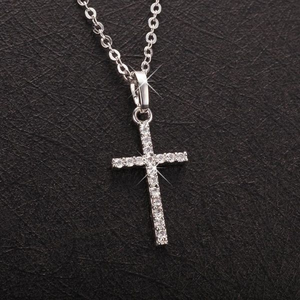 

pendant necklaces fashion simple cross necklace, Silver