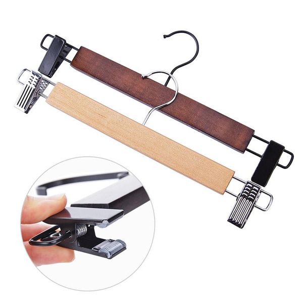 

hangers & racks 2pcs/lot 32cm solid wood trousers rack/ trouser clip/