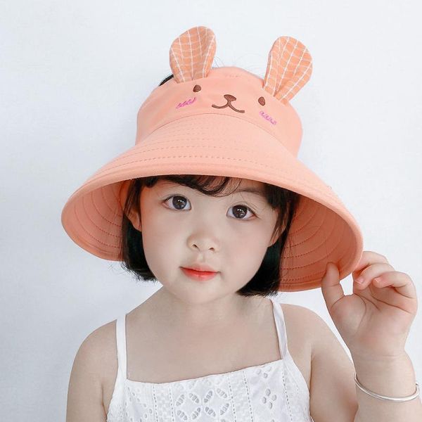 

caps & hats cartoon children's hat summer models foldable large eaves boys and girls sun protection fashion casual baby, Yellow