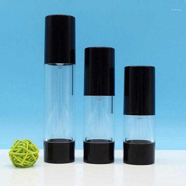 

storage bottles & jars 10cps 15ml 30ml 50ml empty bottle emulsion essence sub black vacuum flat pump cap